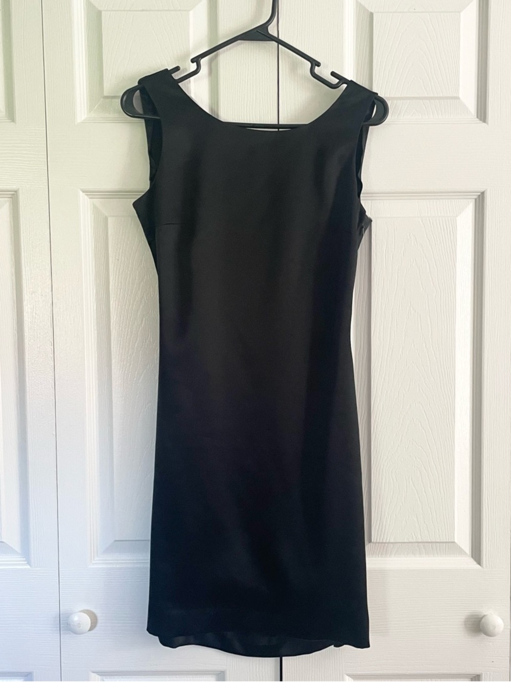 Vintage CALVIN KLEIN Satin Back Drape Sheath Mini Dress Women's Size 2